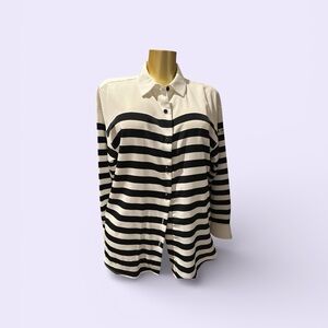 Karl Lagerfeld Black and White Striped Garment